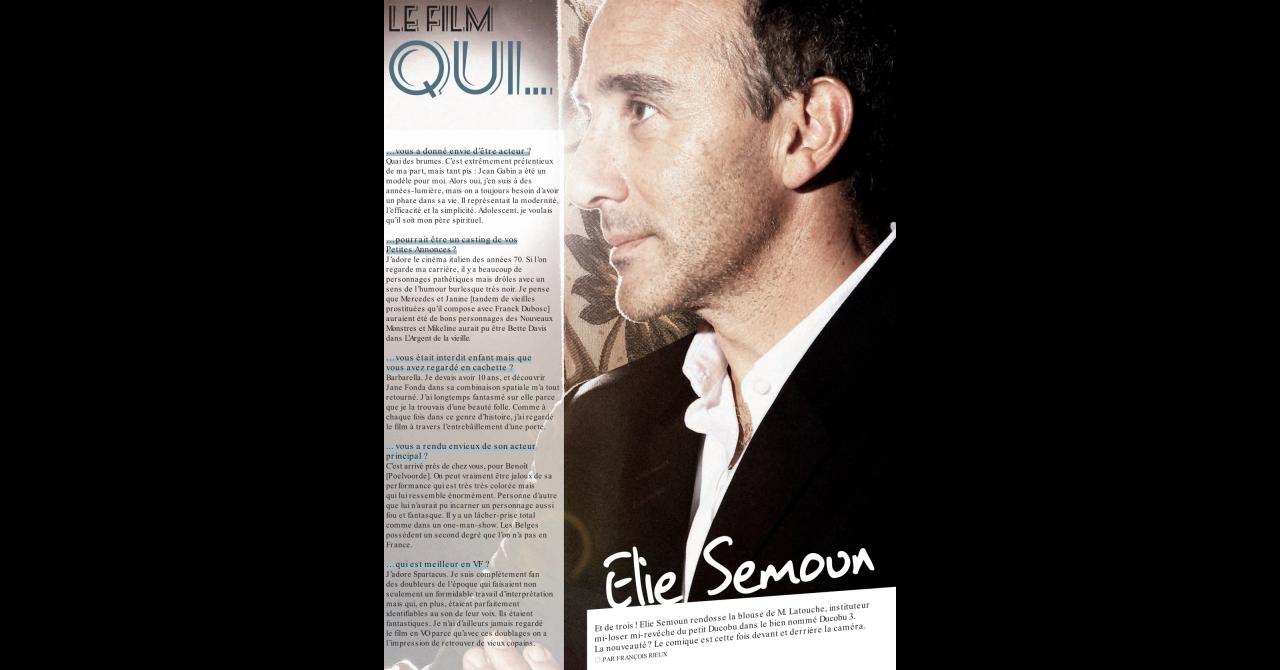 Première n°504 : Le film qui... d'Elie Semoun