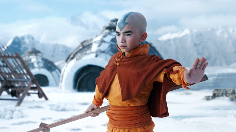 Gordon Cormier en Aang dans Avatar le dernier maître de l'air